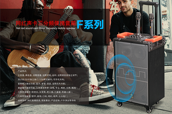 爵士龍民用音響廣場舞音響F110系列，網(wǎng)紅聲效優(yōu)質(zhì)拉桿音響！